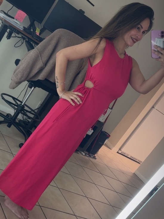 Zara Dresses & Skirts - Zara Hot Pink 😍💗 Sleeveless Cutout Maxi Dress